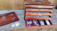 boîte de jeu de mahjong ancienne début 1900