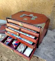 boîte de jeu de mahjong ancienne début 1900