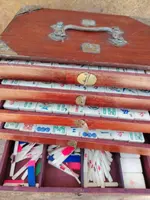 boîte de jeu de mahjong ancienne début 1900