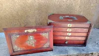boîte de jeu de mahjong ancienne début 1900