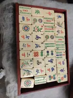 boîte de jeu de mahjong ancienne début 1900