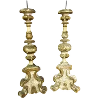Paire de chandeliers baroques Louis XIV de la fin du XVIIe siècle