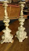 Paire de chandeliers baroques Louis XIV de la fin du XVIIe siècle