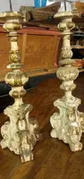 Paire de chandeliers baroques Louis XIV de la fin du XVIIe siècle