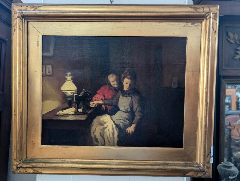 Cafiero Filippelli (1889-1973) - "Bad Advice," Oil on Tablet 1930s
