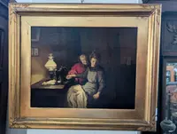 Cafiero Filippelli (1889-1973) - "Bad Advice," Oil on Tablet 1930s