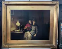 Cafiero Filippelli (1889-1973) - "Bad Advice," Oil on Tablet 1930s