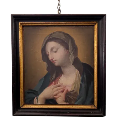 Madonna in Preghiera, Olio su Tela Fine XVIII Secolo