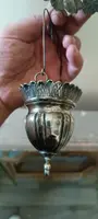 Artigianato italiano del XIX secolo. acquasantiera in argento con bacinella rimovibile.