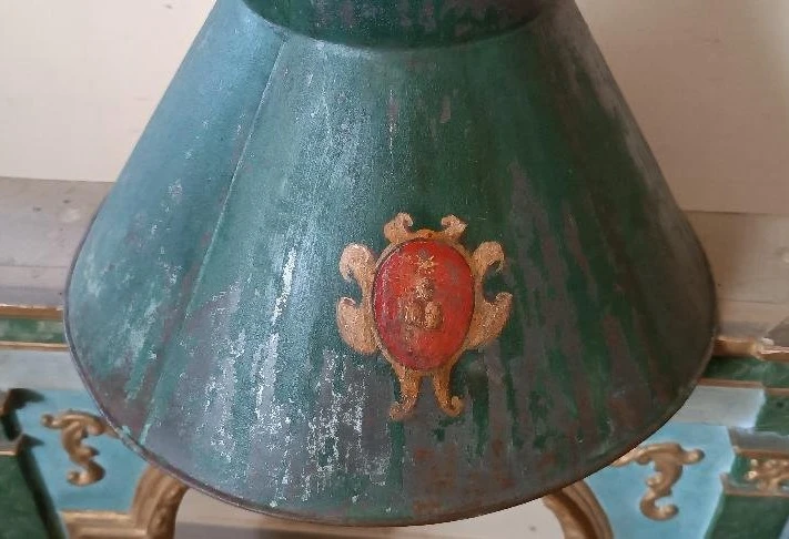 Antique hunting megaphone with noble coat of arms