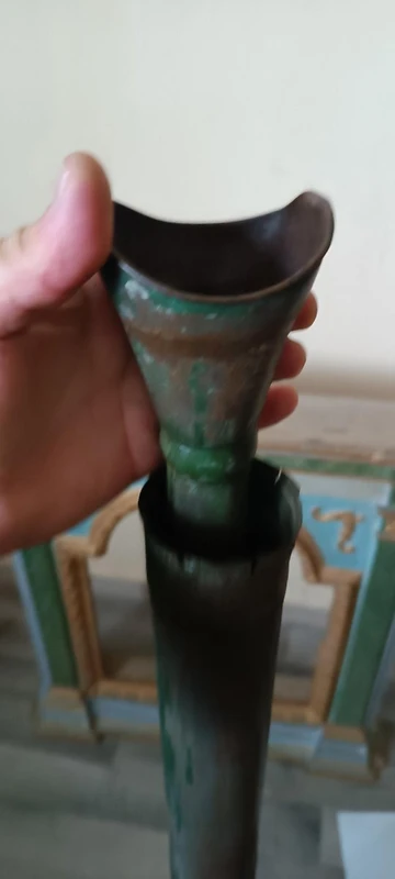 Antique hunting megaphone with noble coat of arms