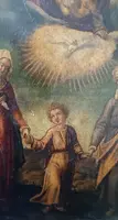 Antico dipinto su rame-Sacra famiglia -XVIII secolo