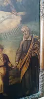 Antico dipinto su rame-Sacra famiglia -XVIII secolo