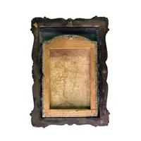 Dipinto olio su tela raffigurante Angelo che indica alle anime del Purgatorio