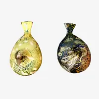 Paire de colombes en verre avec incrustation de filigrane. Giulio Radi pour A.Ve.M