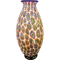 Glass vase with murrine. Moretti Manufactory, Murano.