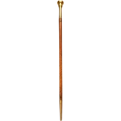 Canne de cérémonie « Compagnon » avec pommeau en bronze orné d'un symbole gravé et manche en malacca.