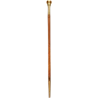 Bastone da cerimonia ‘ compagnon’ con pomolo in bronzo con simbolo inciso e canna in malacca.