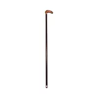 A walking stick with an erotic motif, featuring a bronze handle depicting a reclining nude woman.