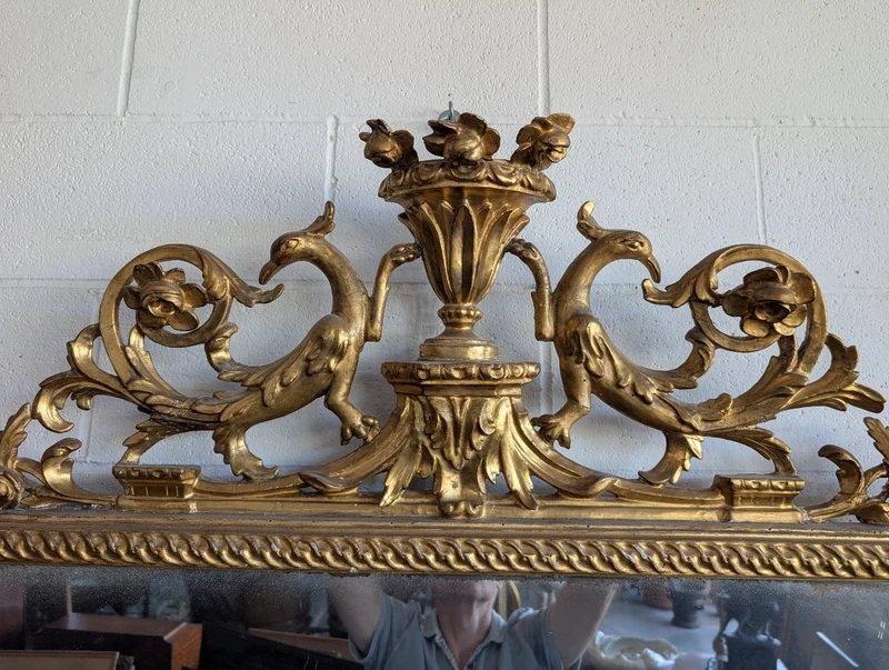 Large Florentine Carved and Gilded Mirror, Late 18th Century