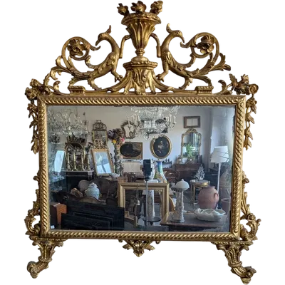 Large Florentine Carved and Gilded Mirror, Late 18th Century