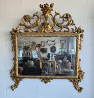 Large Florentine Carved and Gilded Mirror, Late 18th Century