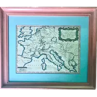 Carta geografica della parte occidentale  dell’Impero Romano.Francia.