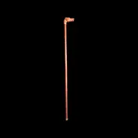 Walking stick with a boxwood knob shaped like a horse's head.