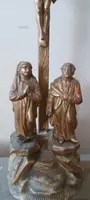crocifisso antico crocifissione golgota legno dorato XIX secolo