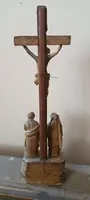 crocifisso antico crocifissione golgota legno dorato XIX secolo