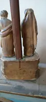 crocifisso antico crocifissione golgota legno dorato XIX secolo