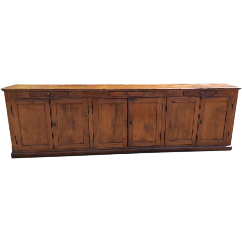 Large 19th-century Tuscan sideboard with 6 doors