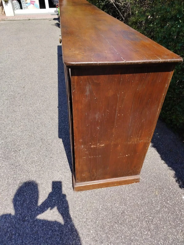 Large 19th-century Tuscan sideboard with 6 doors