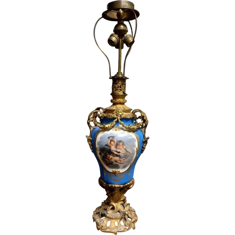 Large lamp sevres porcelain and mercury gilt bronze -France 19th century
