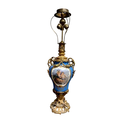 Large lamp sevres porcelain and mercury gilt bronze -France 19th century