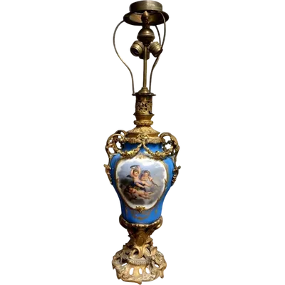 Large lamp sevres porcelain and mercury gilt bronze -France 19th century