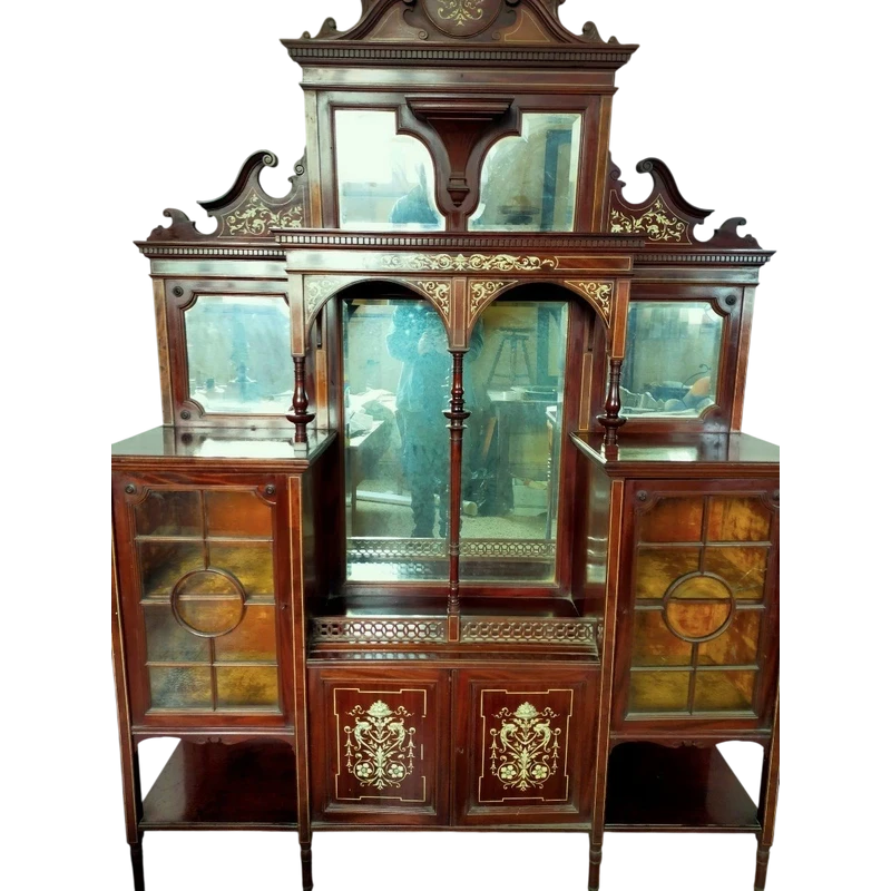 Mobile vittoriano intarsiato in osso del XIX secolo Frank Giles & Co. Kensington