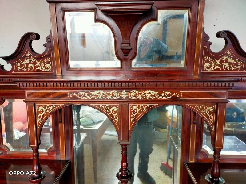 Mobile vittoriano intarsiato in osso del XIX secolo Frank Giles & Co. Kensington