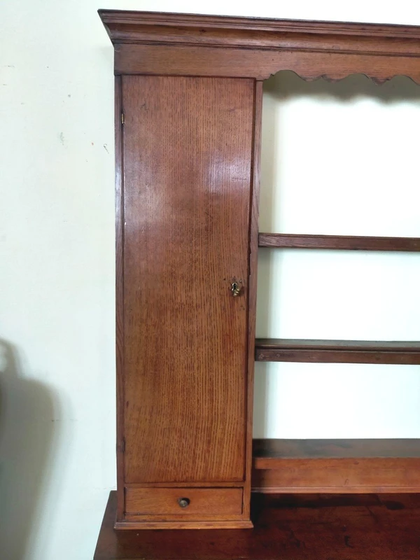 18th-century Georgian-style oak cabinet, England