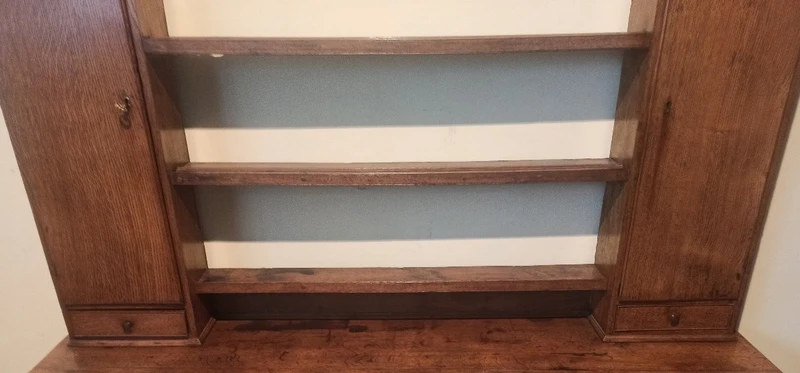 18th-century Georgian-style oak cabinet, England
