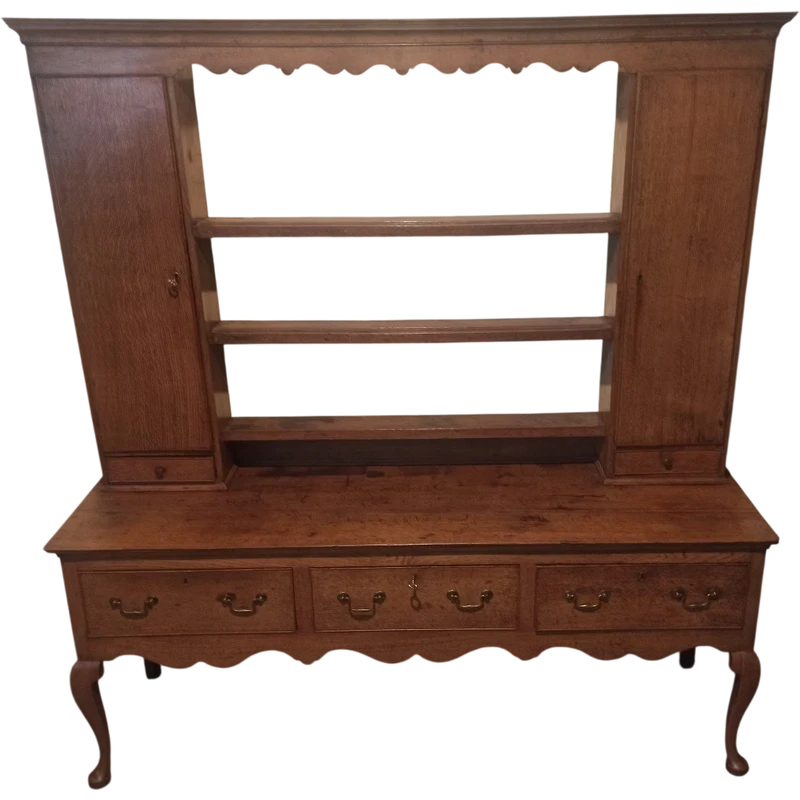 18th-century Georgian-style oak cabinet, England