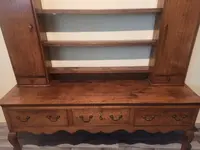 18th-century Georgian-style oak cabinet, England