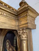 Kiosque architectural en bois doré et sculpté, XIXe siècle