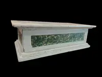 Antique lacquered and faux-marble-painted wooden base, 18th century