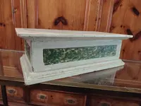 Antique lacquered and faux-marble-painted wooden base, 18th century
