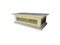 Antique lacquered and faux-marble-painted wooden base, 18th century