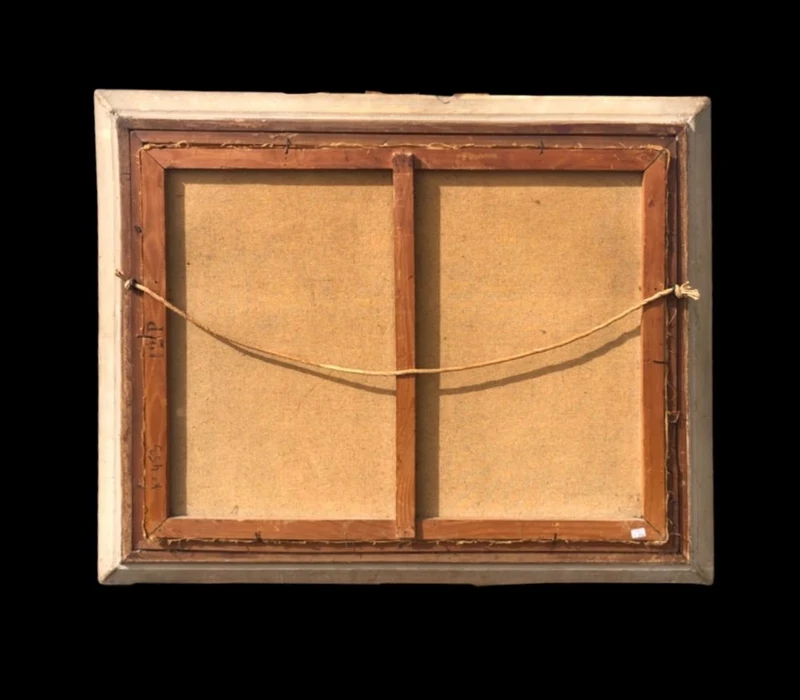 Peinture à l'huile sur toile représentant un paysage français. Signée.