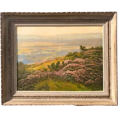 Oil painting on canvas depicting a French landscape. Signed.