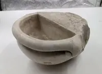 Carrara marble stoup Tuscany 17th century