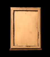 Dessin au fusain sur carton représentant une danseuse. France. Signé.